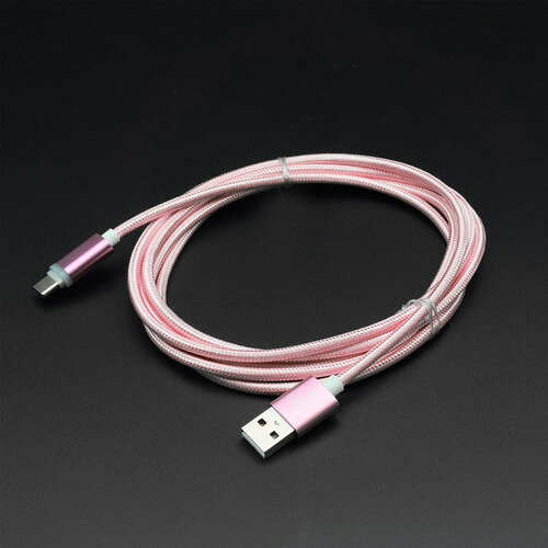 日本トラストテクノロジー Type-C充電おしらせケーブル 2m ピンク JTINDTC-2M-PK