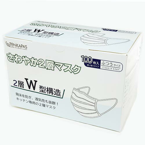 Rakuten - TENKAPAS 2層マスク 100枚入り レギュラーサイズ mask06