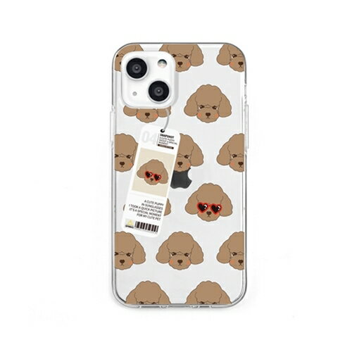 dparks ソフトクリアケース for iPhone 13 mini poodle DS21113i13MN
