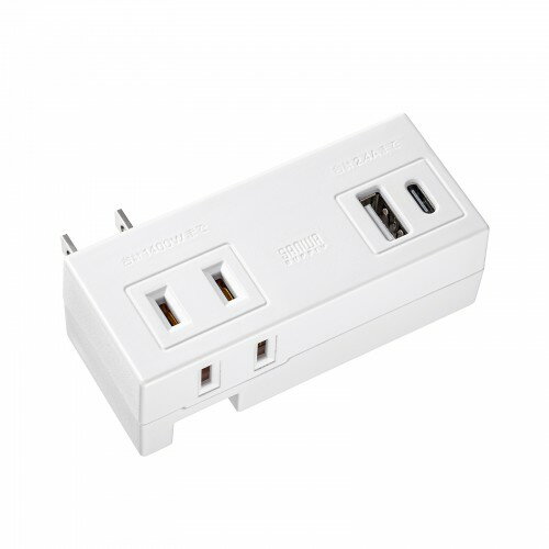 Rakuten - サンワサプライ モバイルタップ (ACx2個口+USB-Ax1+Type-Cx1) TAP-MUC1AC2W