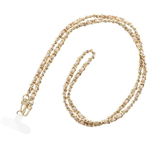 LEPLUS NEXT スマートフォン(汎用) ショルダーストラップ SHOULTY MULTI STRAP 編み込みチェーンタイプ アイボリー LN-SS06IV
