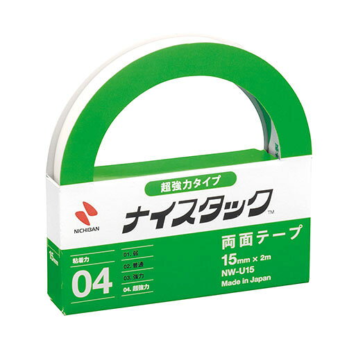 フック・ハンガーの取り付けに。超強力タイプ。フック・ハンガーの取り付けに。超強力タイプ。 ●特殊な発砲アクリルフォームの基材と強力な粘着保持性粘着剤を使っており、群を抜いて強力です。 ●ホルダー、巻心は再生紙を使用しています。 ●ホルダーはミシン目つきで、廃棄時解体がしやすいです。※カッターはついていません。 ●耐荷重目安:15mm×15mmあたり400g。※初期接着性が弱いため、貼ってから約24時間経過した後に使用してください。●大巻 ●アクリルフォーム-アクリル系 ●ホルダー、巻心は再生紙を使用しています。 ●生産国 : 日本【注意事項】■沖縄・離島は別途送料（税込1,000円）が掛かります。■お取り寄せ品のためメーカーに在庫がない場合がございます。予めご了承ください。■お客様都合による返品は承っておりません。予めご了承ください。