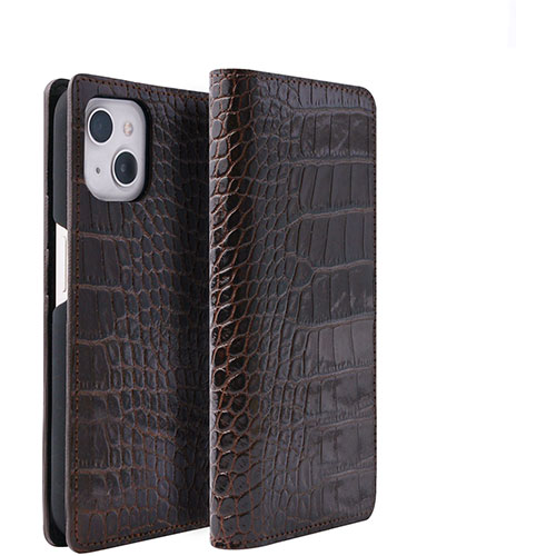 乐天商城 - ABBI SIGNATURE LIPARI イタリアンレザー MagSafe対応ダイアリーケース for iPhone 15 ダークブラウン ABS26170i15