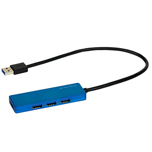 �ʥ��Х䥷 USB3.1Gen1 4�ݡ��ȥϥ� 30cm �֥롼 UH-3184BL