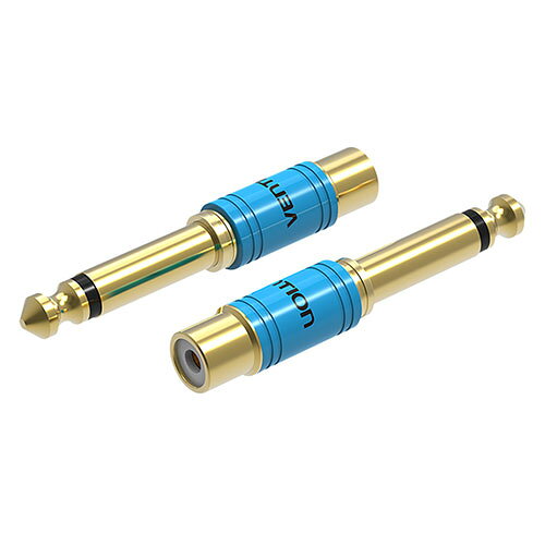 4 Video Cable - VENTION 6.5mm Male to RCA Female オーディオ アダプター ブルー VD-6722