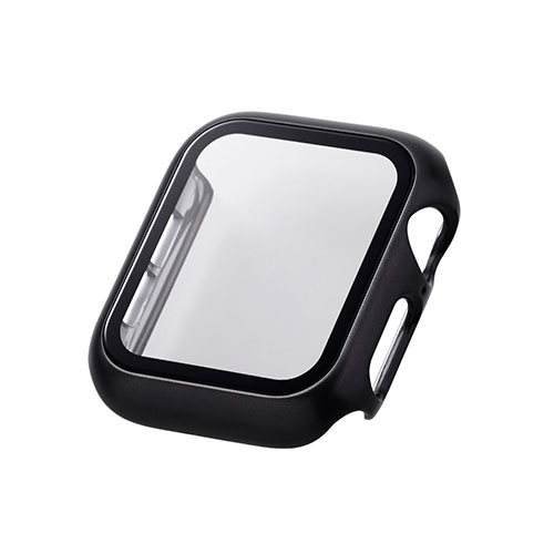 エレコム Apple Watch SE (第2世代)、SE、Series 6/5/4 (40mm) フルカバーケース 高透明 メタリックブラック AW-23EFCGPBK