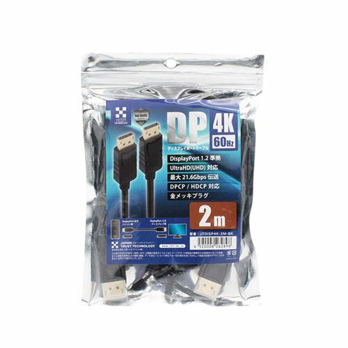 ���ܥȥ饹�ȥƥ��Υ����� DisplayPort�����֥� 4K/60Hz�б� Ultra HD�б� 2m JTDISP4K-2M-BK