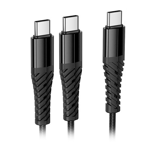 hoco. X123 2 in1Type-C�����֥� USB-C����2��Ʊ�����š��ǥ������ꡦι����Ǥ�Ȥ��롡X123-CCC-BK