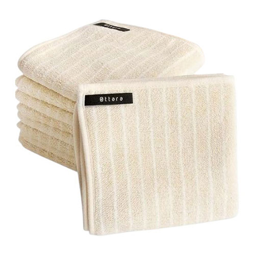 ライズクリエイション 油汚れクロス Mサイズ 5枚セット 頑固な油汚れも水だけでキレイに落とす アイボリー R0469-N-M