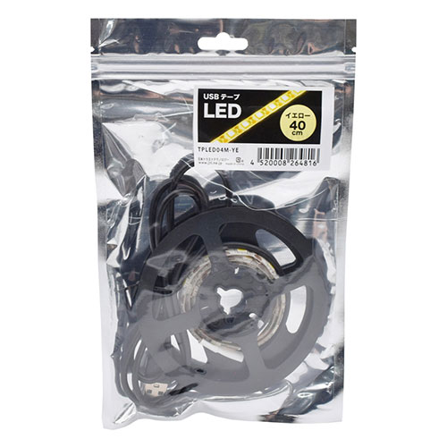 ���ܥȥ饹�ȥƥ��Υ����� USB�ơ���LED 40cm USB��³�Ǵ�ñ���� ɬ�פ�Ĺ���˥��åȲ�ǽ �ɤ��Ǥ�Ž��� �������� TPLED04M-YE