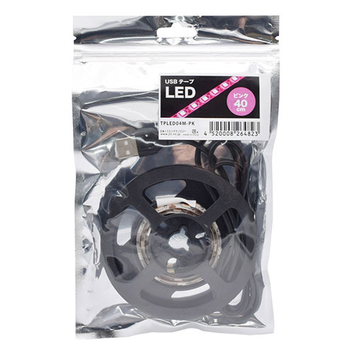 ���ܥȥ饹�ȥƥ��Υ����� USB�ơ���LED 40cm USB��³�Ǵ�ñ���� ɬ�פ�Ĺ���˥��åȲ�ǽ �ɤ��Ǥ�Ž��� �ԥ� TPLED04M-PK