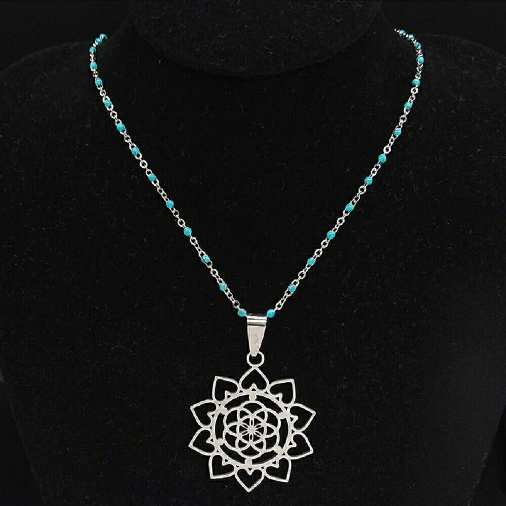 ネックレス ボヘミアン フラワー 向日葵 ひまわり 花 華首輪