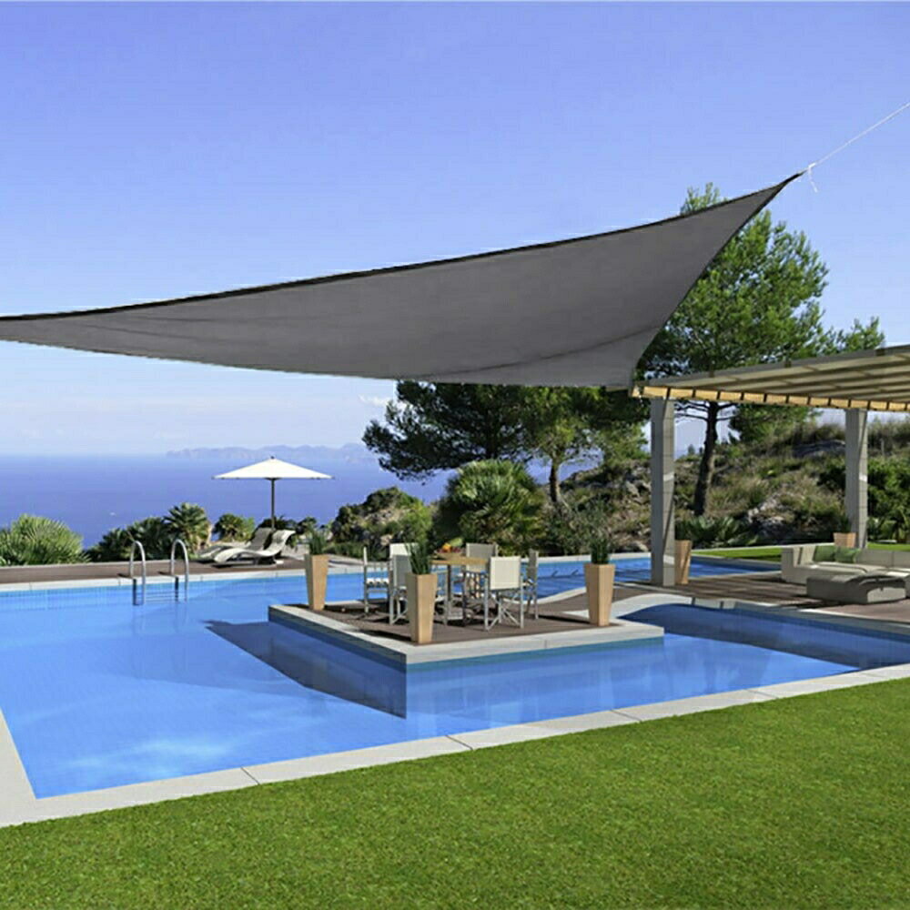 アウトドア 日よけシェード グレー サンシェード 三角形 オーニ