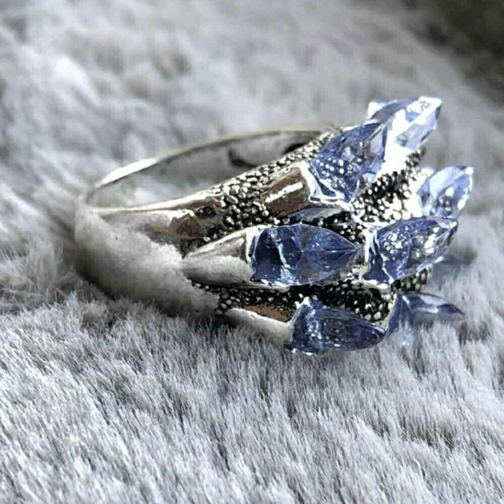 リング 尖りクリスタル ガラス 指輪 アクセサリー ヒップホップ ジュエリ