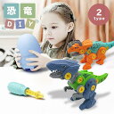 玩具 恐竜 DIY ネジ トリケラトプスorヴェロキラプトル 模型 置物
