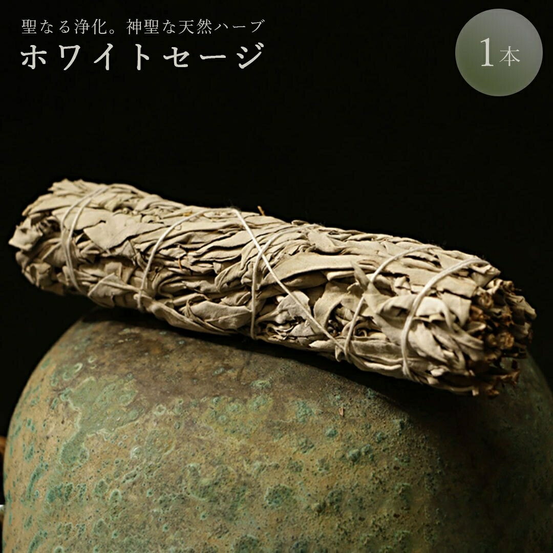 天然ハーブ ホワイトセージ 1本 聖なるハーブ 天然香 健康香 フレグランス ルーム