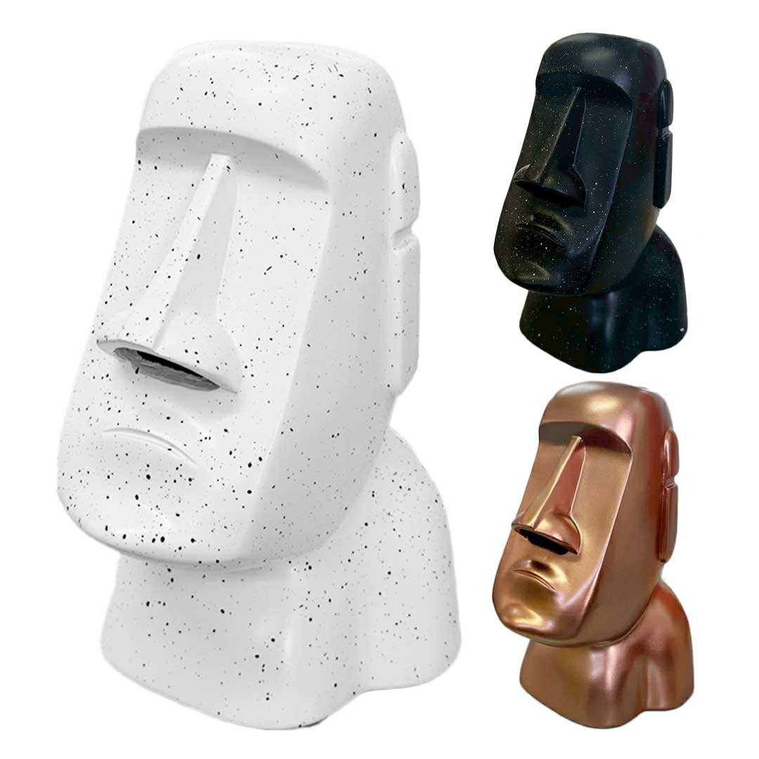 モアイ像 鼻 ティッシュケース 全3カラー 置物 ティッシュスタンド