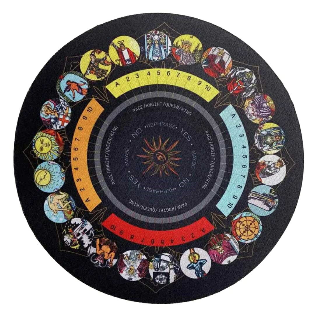 【予約商品納期約1ヶ月】風水 ダウジングマット 丸型 振り子占い ペンデュラム 占いボード 滑り止め ...