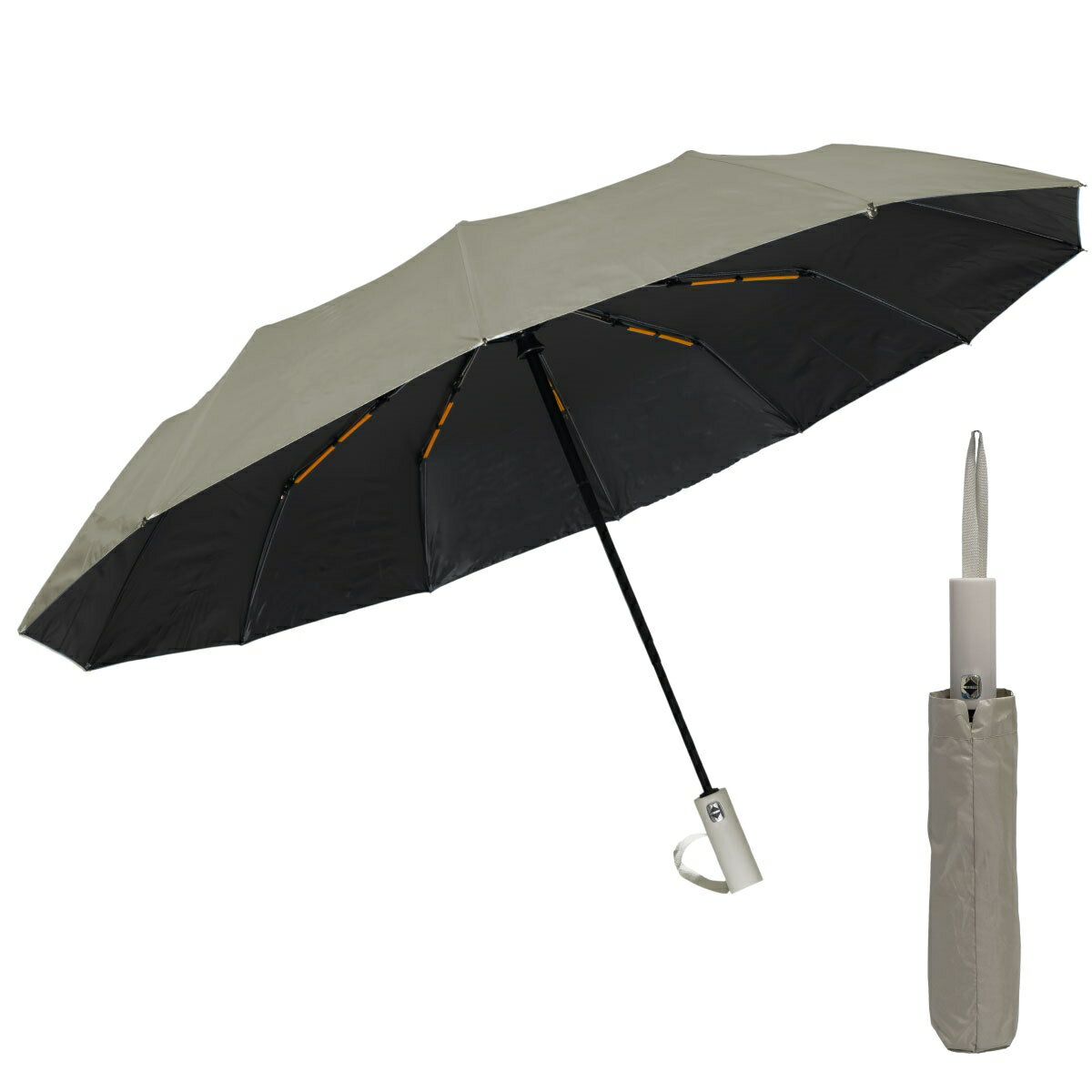 晴雨兼用日傘 強風に強い 24本骨 折りたたみ傘 全4色 完全遮光 ワンタッチ式 ジャンピング傘