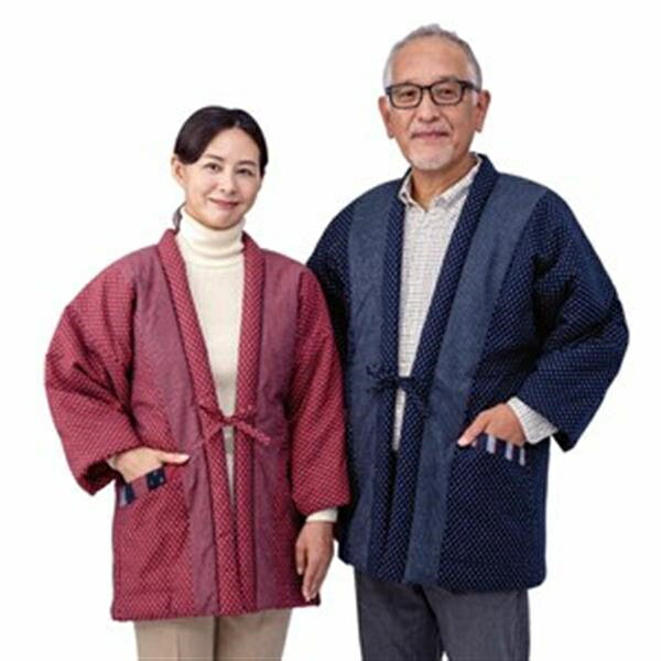 久留米織 わた入りふっくらはんてん 紳士用 M〜L