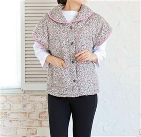 裏ボア衿袖付きベスト LL〜3L