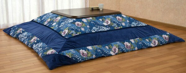 ベロアパッチワークこたつ布団カバー ワイン 205×285cm