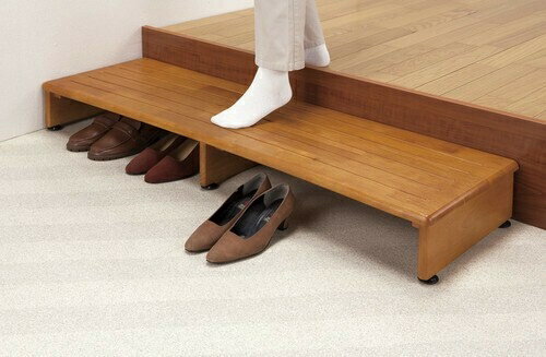 【12月上旬頃入荷予定】木製収納付き玄関台 90cm幅