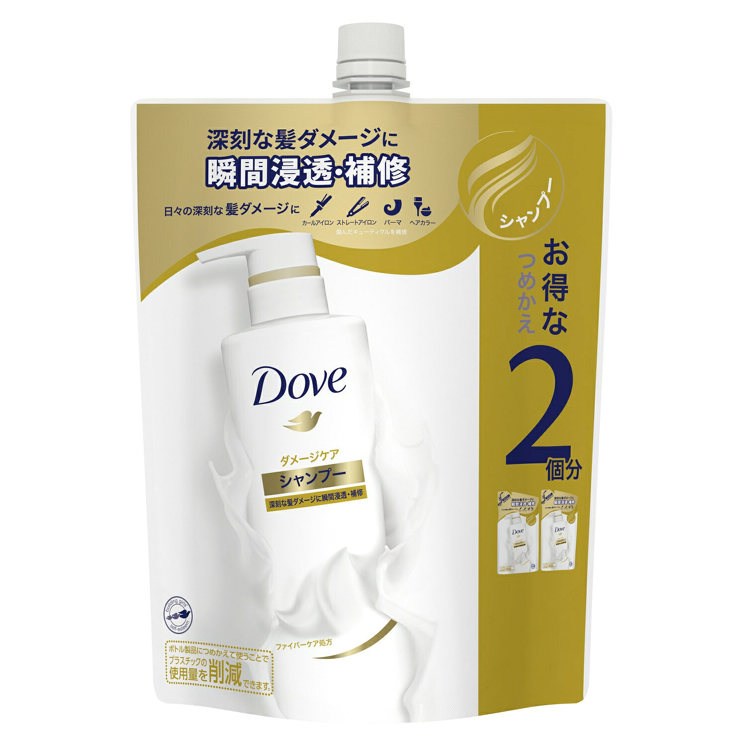 Hair Care - ダヴダメージケアシヤンプーつめかえ用700G 【ユニリーバ】 【シャンプー】