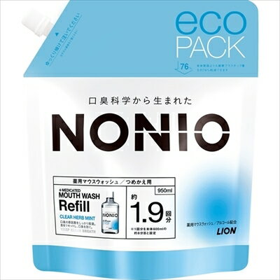 NONIOマウスウォッシュ　クリアハーブミント　つめかえ用　950ml 【マウスウォッシュ】