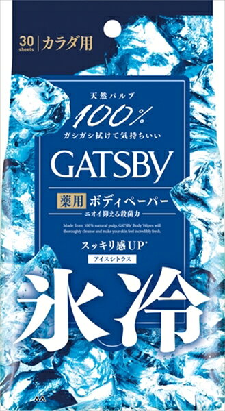 ギャツビー アイスデオドラント ボディペーパー アイスシトラス 徳用タイプ 30枚入 医薬部外品