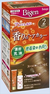 ビゲン 香りのヘアカラー 乳液 2 より明るいライトブラウン 【 ホーユー 】 【 ヘアカラー・白髪用 】