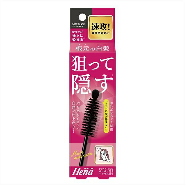 テンスター　ポンポン付きヘアマスカラ　ソフトブラック　13．5ML
