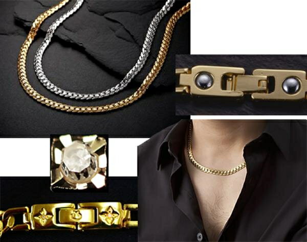 PV 天然ダイヤモンド磁気ネックレス