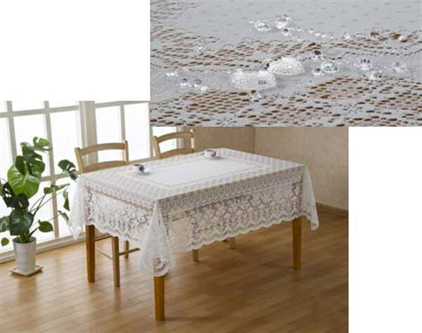 撥水加工レーステーブルクロス（長方形）