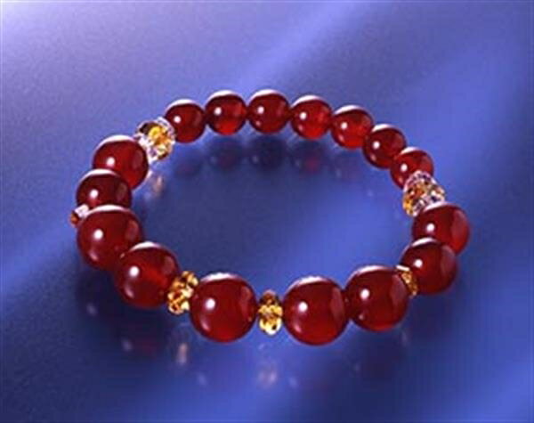 グラデーション赤めのうブレス