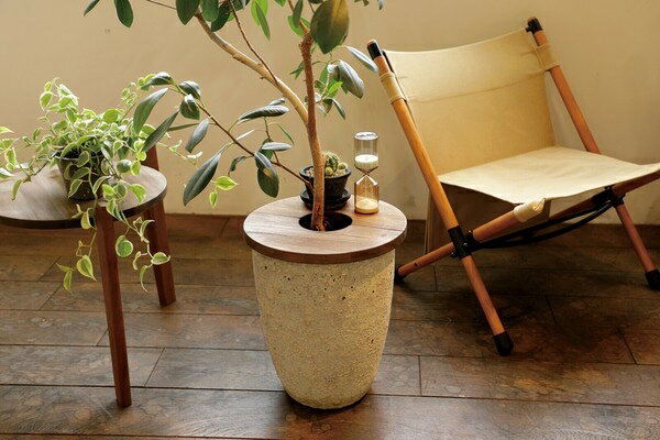 マホガニー Jardin Plants Table　ジャルダンプランツテーブル Φ45　ブラウン