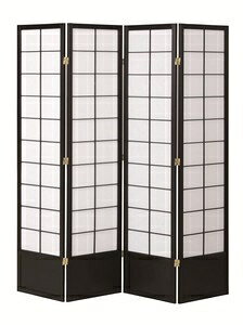 和風衝立4連(高さ180cm) JP-S180-4 ブラック