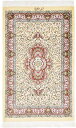 ペルシャ 絨毯 クム シルク 手織 マット バシリ工房 ザロチャラク(約80×120cmサイズ)69 約114×73cm Q-66069