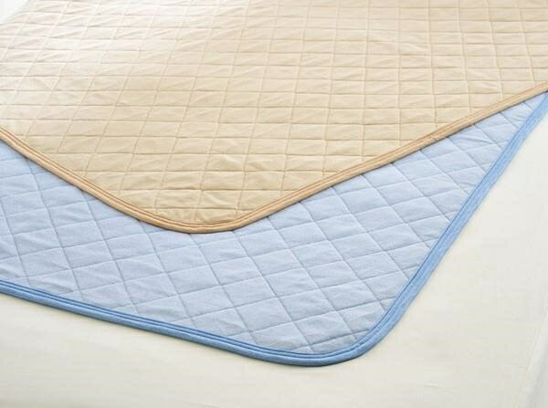 西川 置くらく 敷パッド 綿シンカーパイル 置くだけ簡単 滑り止め付 洗える OK6016 ＜シングル＞ベージュ