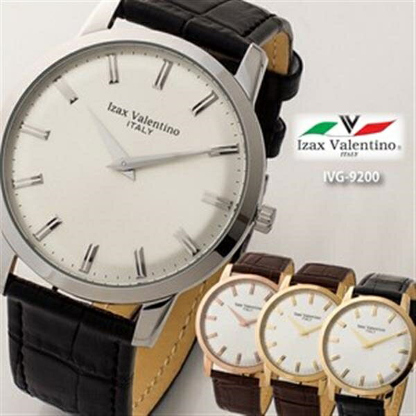 【Izac Valentino】 アイザックバレンチノ 腕時計 メンズIVG-9200 ゴールド＆ブラウンタイプ