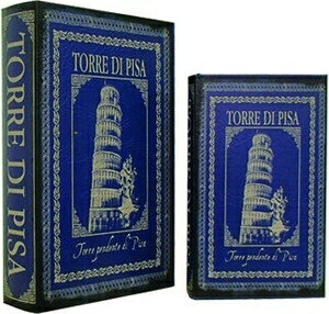 ブックボックス『TORRE DI PISA』ブック型収納ボックス/小物入れ/インテリア雑貨 S・L各1セット