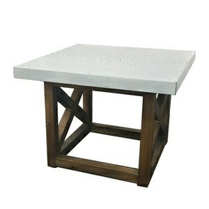 コーヒーテーブル ジンクトップ W600 古材・ 亜鉛天板 ・ブルックリンスタイル