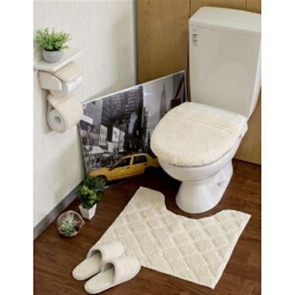 日本製  トイレシリーズ　トイレマット 55×60cm アイボリー　※単品　セットではございませんのでご注意ください