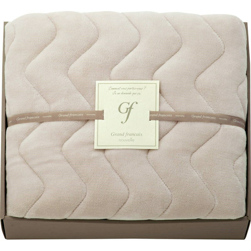 グランフランセヌーベル 吸湿発熱綿入りハイソフトタッチ敷パット GFN8057 PR ピーチグレー(3.0)