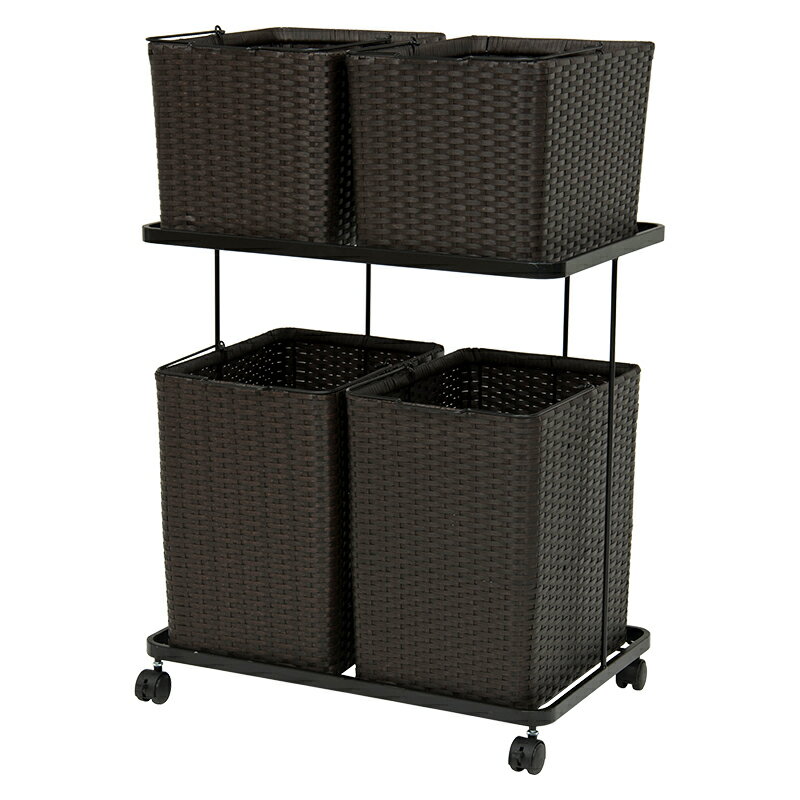 ランドリーラック（ダークブラウン）　RAN-2428DBR