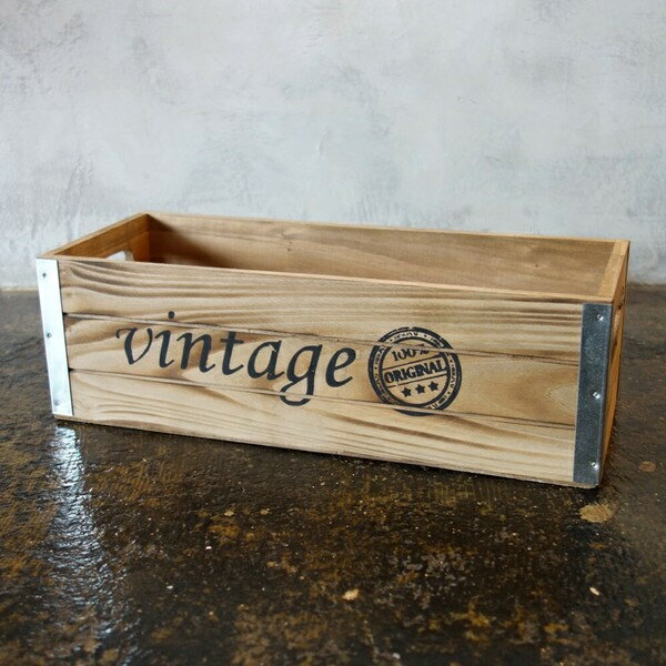 ウッドボックス ヴィンテージ加工 Mサイズ Mサイズ