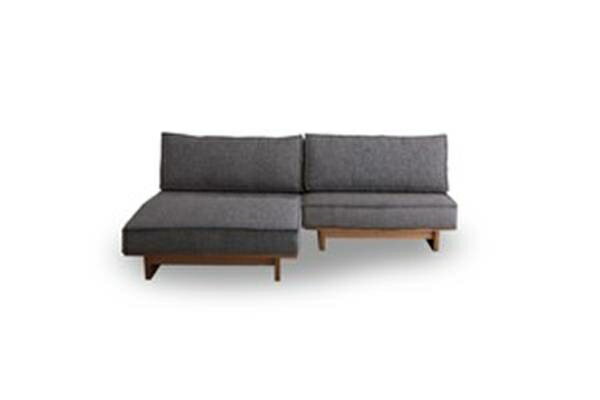 【12月上旬頃入荷予定】メディチ　1.5Pシェーズロングソファ ブラウン