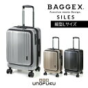 BAGGEX SILES キャリーケースLサイズ メンズ スーツケース フロント ストッパー 静音 バジェックス シルバー(29)