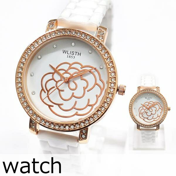 ■商品紹介商品番号：ns-vs-wt-wsq012シンプルにまとめあげた、こだわりデザインのレディースモデル腕時計ラウンドフェイスのケース周りにラインストーンを並べた煌びやかなデザインのレディースモデル腕時計です。文字盤にはポイントストーンとフラワーイメージの飾りを配置して女性らしさを演出。腕時計としては勿論、おでかけの際のファッションアイテムとしてもご使用頂ける逸品となっております。 ■サイズ・容量・規格■サイズ(mm)→ケース(ラグ・リューズまわり含まず)：39X39、厚さ：9■ベルト(mm)→カン幅：16、腕周り：203(ピンを外して全コマ取り外し可能)■重さ(g)→63■素材→ステンレススティール、合金、ミネラルガラス、セラミック■付属品→保証書(ご購入日より3ヶ月)※収納用の保存箱は付属しません。■規格→クォーツ(電池式)■注意事項ご利用の環境により、実物と色の見え方が異なる場合があります。■サイズ・重量について数値はおおよそです。商品や採寸方法により多少の誤差はございますので、参考値としてご参照下さい。■商品の状態について海外生産・海外輸入品のため製造特性上、縫製や仕上げなど加工に荒さが目立つものもあり、同商品であっても個体差がございます。新品であっても若干の小キズや汚れはご了承下さい。■その他クォーツに内臓の電池は工場出荷時の動作確認モニター電池です。商品代金には含まれません。こちらの商品は時計本体と保証書のみのお届けです。パッケージなどの外装品、付属品に記載の無いものはご用意がございません。生産入荷時期により針の色や形状など、表示の画像からデザイン変更がある場合がございます。ご了承のうえお買い求め下さい。■注意事項■こちらの商品はメーカー直送品となります。■メーカーに在庫が無い場合はキャンセルさせていただくことがございます。■お客様ご都合による返品・交換は出来ませんのでご注意ください■北海道、沖縄、離島については別途送料が掛かります。