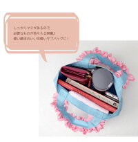Hanatelier★悩殺フリル♪PINKグレープハンドルのSサイズ【シンプル版】エコバッグ・トートバッグ【◎宅配便のみ】bag005